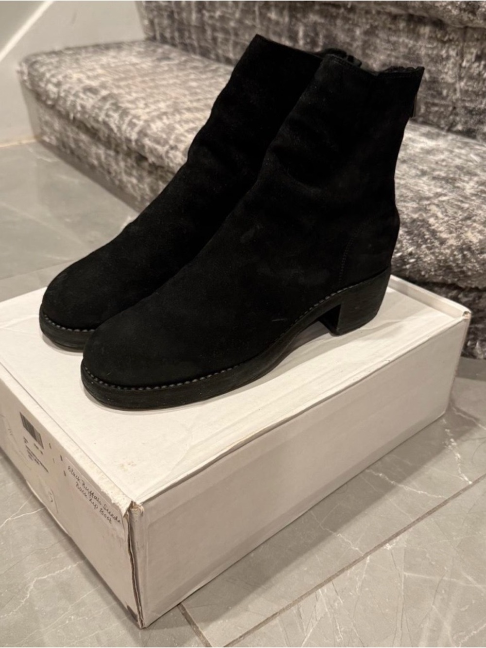 Guidi 796z Baby Buffalo Reverse Suede Leather Back Zip Boots Size 42.5